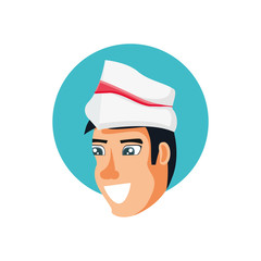 head of ice cream salesman avatar character