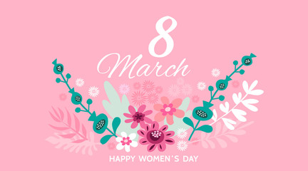 Naklejka premium 8 March card38