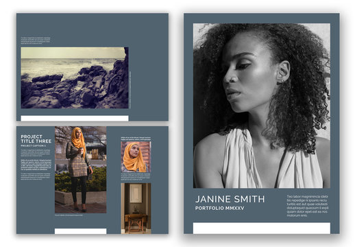 Portfolio Layout with Photo Placeholders