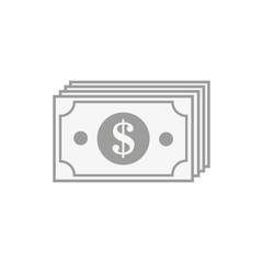 Money banknotes stack with dollar cash icon, money payment, dollar sign
