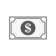 Fototapeta premium Money banknotes stack with dollar cash icon, money payment, dollar sign