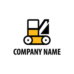 heavy equipment emblem logo vector