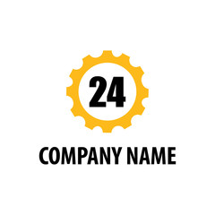 heavy equipment emblem logo vector