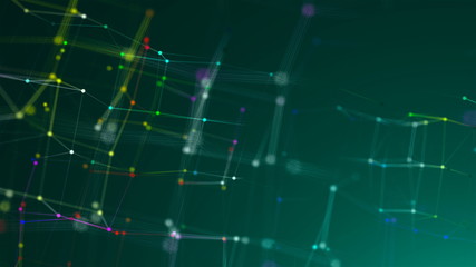 Abstract connection dots. Technology background. Network concept. 3d rendering