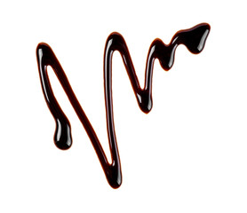 Abstract pattern made of chocolate isolated on white background
