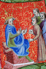 Close up of old Holy Bible book