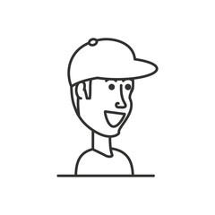 man with cap avatar character