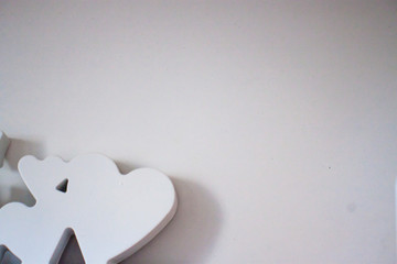 White heart background