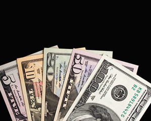 American dollars close-up