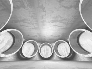 Concrete architecture background. Abstract empty dark room