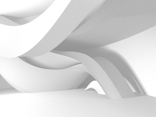 White Architecture Construction Modern Interior Background