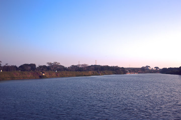 Fototapeta premium A sunset in Boca Del Rio Mexico 