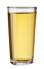 Glass apple juice isolated on white background. 