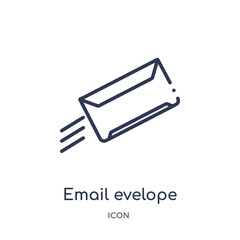 email evelope icon from user interface outline collection. Thin line email evelope icon isolated on white background.