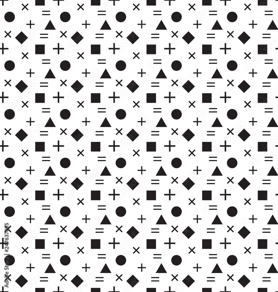 Aufkleber geometric vector pattern with colorful. retro abstract pattern in geometric style. form a triangle, 