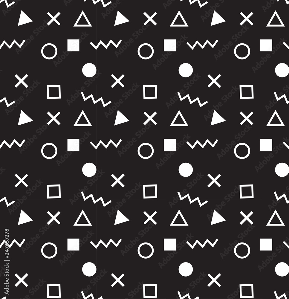 Poster geometric vector pattern with colorful. retro abstract pattern in geometric style. form a triangle, 