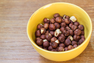 Hazelnuts in the bowl