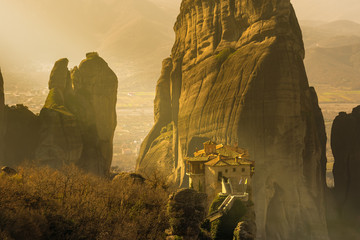 Meteora monasteries in Greece. A beautiful travel destination.