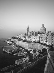 View of Valletta from St Andrew's Bastions.