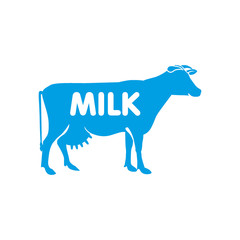 vector logo cow milk