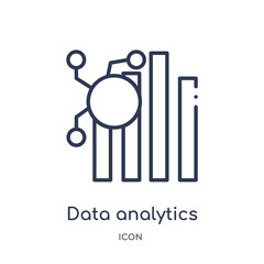 data analytics bars icon from user interface outline collection. Thin line data analytics bars icon isolated on white background.