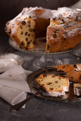 fresh tasty delicious cupcake with raisins