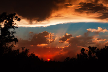 Fototapeta na wymiar Sunset in New Mexico