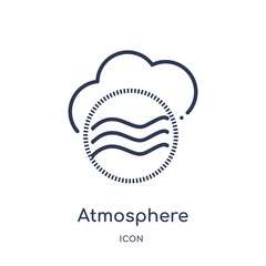 atmosphere icon from weather outline collection. Thin line atmosphere icon isolated on white background.