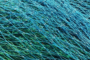 Obraz premium Fishing nets background in the port