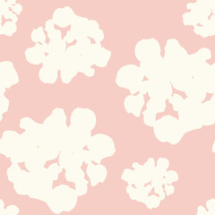 vector abstract floral repeat pattern in pink and cream