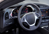steering wheel in the new sports car
