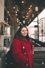 Teenager in the city looking at the camera