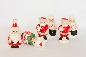 Trio of Santa & Mrs. Claus Vintage Salt & Pepper Shakers