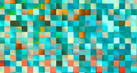 Abstract square blocks shapes gradient pattern background