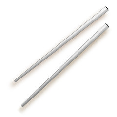 Chopsticks. Wooden chopsticks isolated on white background.