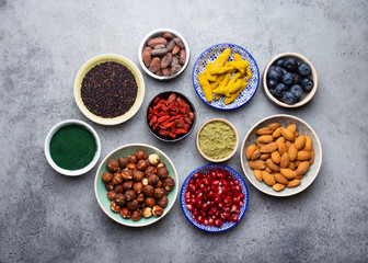 Various superfoods selection