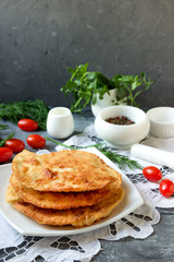 Fried meat patties. Tatar pasties.
