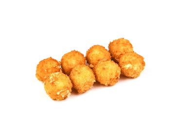 Cheese Balls Donuts on white background
