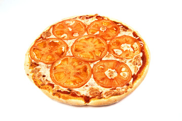 pizza Margarita on white background