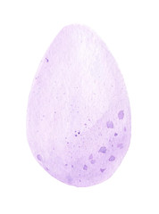 Watercolor violet egg