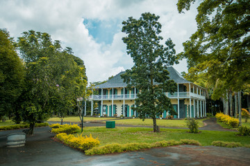  Old secession residence in Botanical Garden Pamplemousses, Mauritius. 