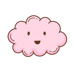 Pink Cloud cartoon vector illustration