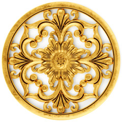 Gilded stucco, collection gold cartouche	