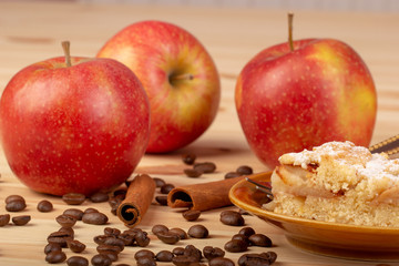 Ciasto z jabłkami - jabłecznik - obrazy, fototapety, plakaty