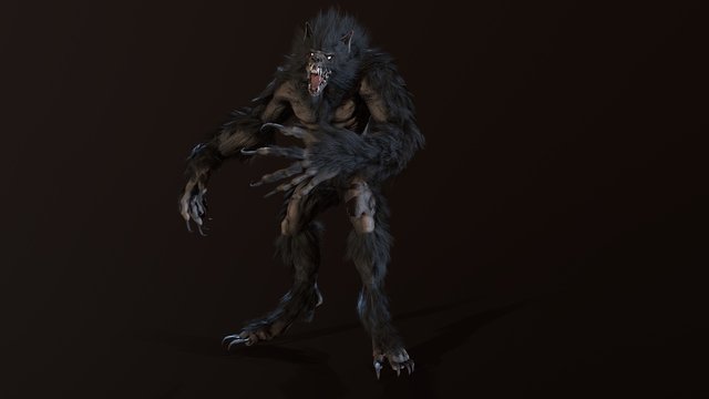 werewolf 3d render