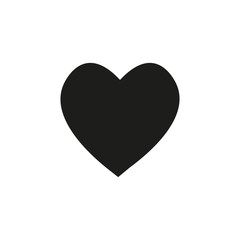 Heart vector icon, Love symbol. Valentine s Day sign, emblem isolated on white background, Flat style for graphic and web design, logo.