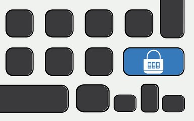 Connexion sécurisée sur une touche de clavier d'ordinateur
