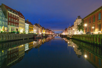 Obraz na płótnie Canvas Nyhavn in Copenhagen, Denmark.