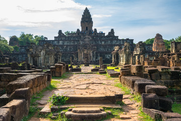 Beautiful sunny day in Prasat Bakong Temple - Siem Reap, Cambodia