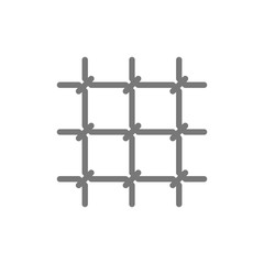 Prison lattice line icon.